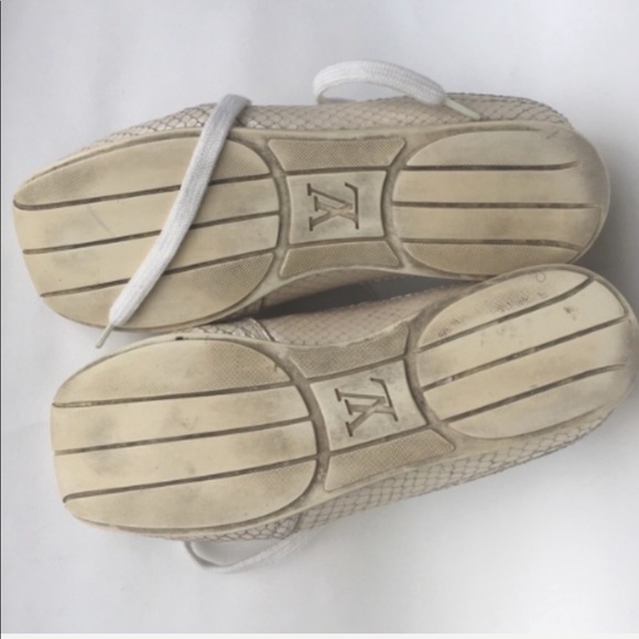 Louis Vuitton Logo Snakeskin Multicolor Sneakers 6.5 - Picture 5 of 8